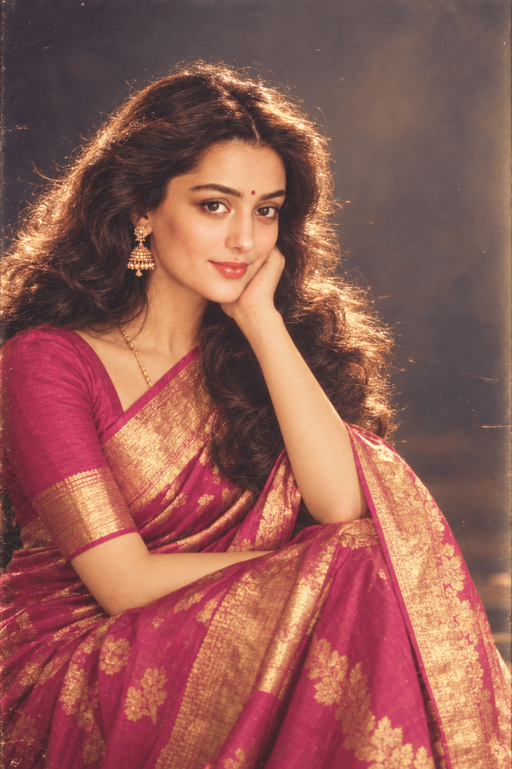 Glamourous 80s Bollywood Look